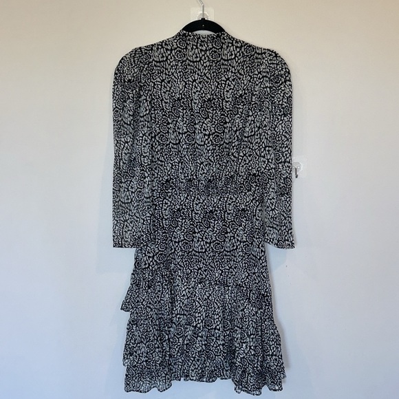 SUNCOO Chirel Shirred Metallic Dress in Carbonne - Picture 12 of 13